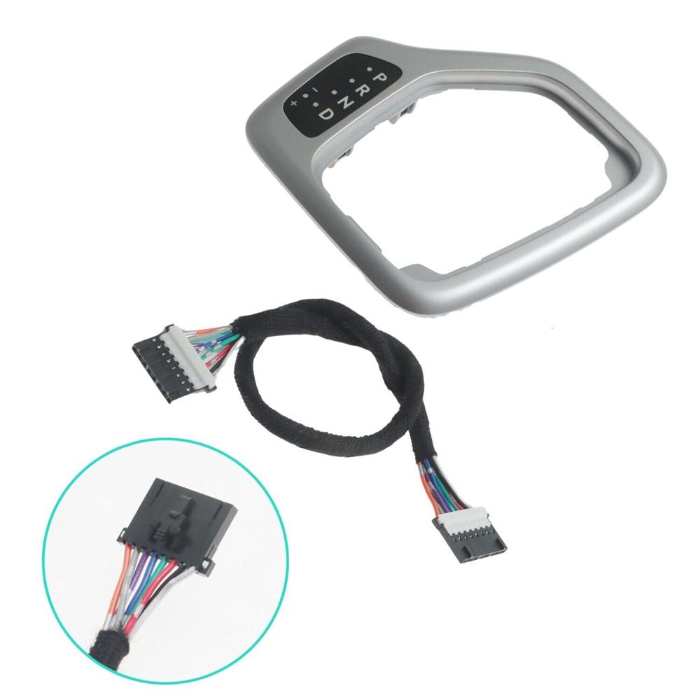 Silver Shifter Bezel with Harness Kit Fit for 2014-2018 Jeep Cherokee 5YD27XSAAA