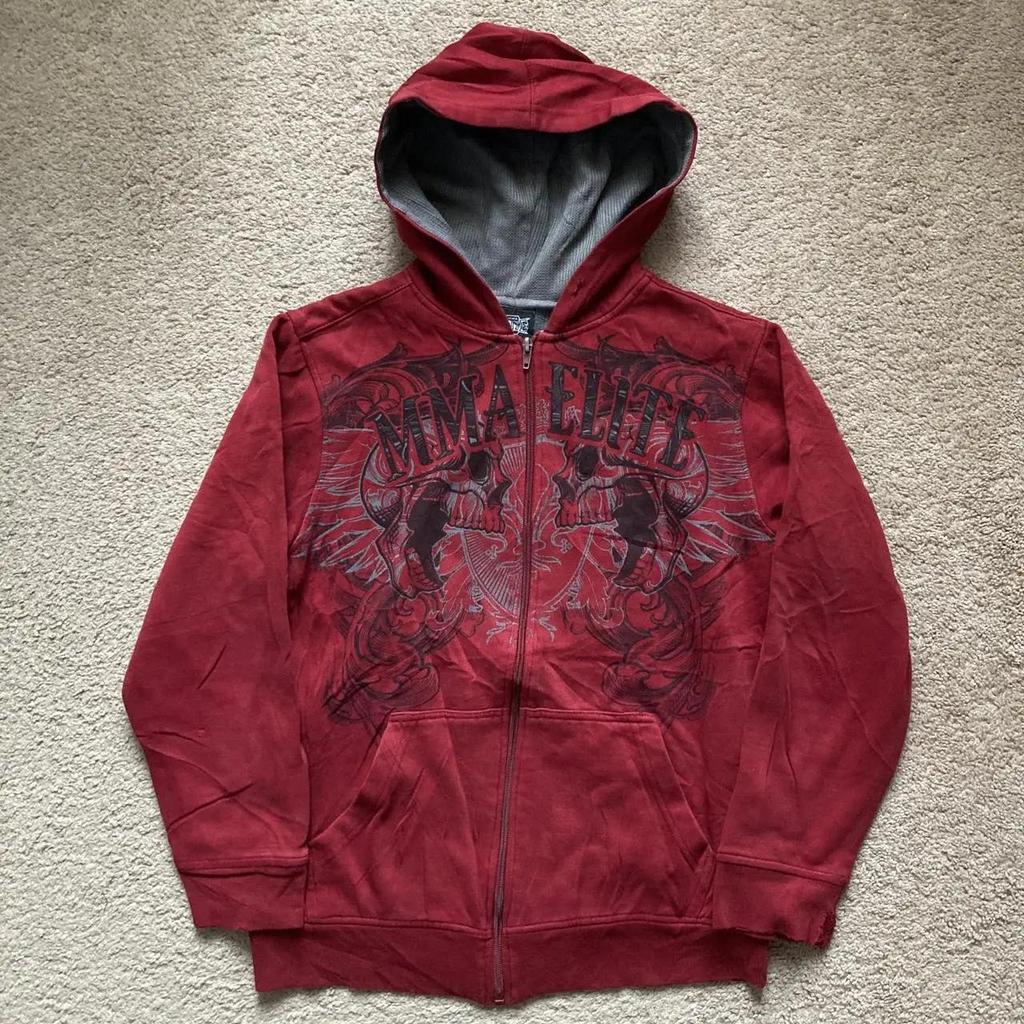 STREETRICH American Y2K New Fashion Trend Fleece Padded Zipper Hoodie Women Street Hip Hop Joker Loose Sweatshirt Couple Casual Punk Hoodie