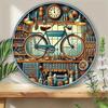 Metal Bicycle Repair Shop Vintage Sign Weather Resistant 2D Wall Art Cafe Bar Office Decor