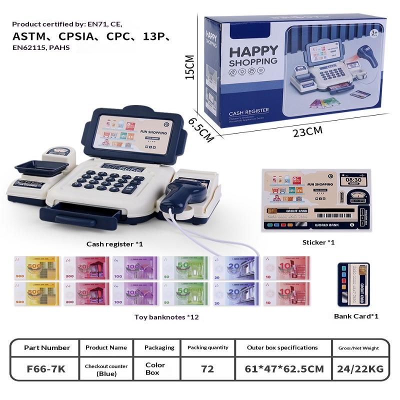 

1 Set Children S Toys Baby Puzzle Simulation Checkout Cashier Model Boys And Girls Every Birthday Gift Supermarket Cash Register
