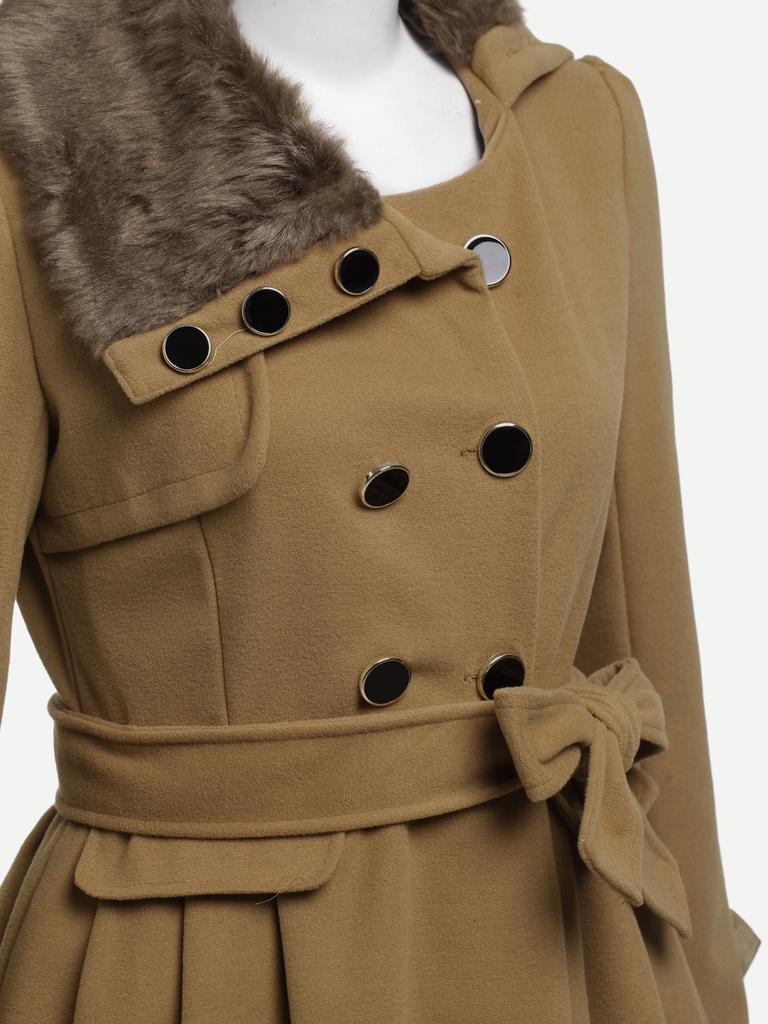 double layered hem coat