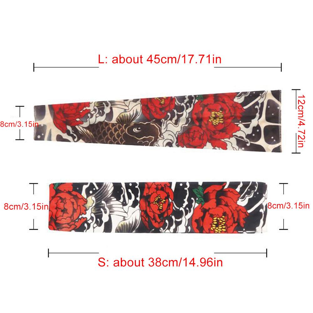Einarmige Outdoor-Radfahren-Tattoo-Sonnenschutzärmel Sommer-Tattoo-Blumen-Armärmel Modischer Stil