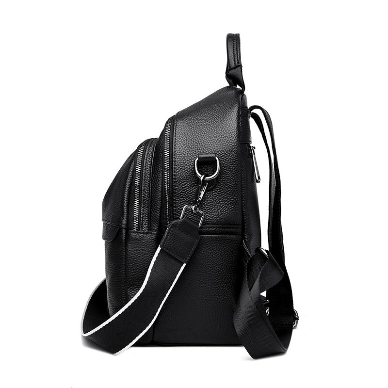 Vintage Genuine Leather Backpack for Women Luxury Designer Casual Travel Backpack Women's School Bag