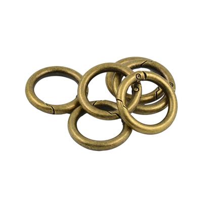 6 Stück runder Feder-Karabinerhaken-Clip für Schlüssel, Handtasche, Geldbörse, Schultergurt