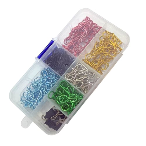 185pcs Universal RC Car Body Clips, Stainless Steel R-Type Clips for 1/8, 1/10, 1/12, 1/16 Traxxas Redcat, HPI Himoto HSP Exceed RC Car Parts, Buggy S