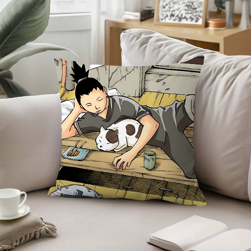 Cool NNara Shikamaru Pillow Case Sofa And Living Room Decorative Cushion Covers Dustproof And Miteproof Invisible Zipper