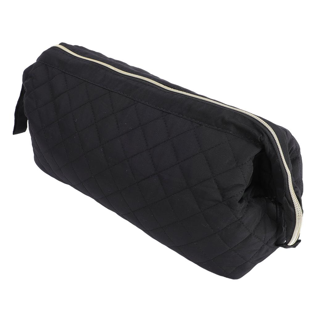 Hairdryer Storage Bag Wide Opening Oxford Fabric Straightener Curling Iron Hair Styling Tools Pouch Black