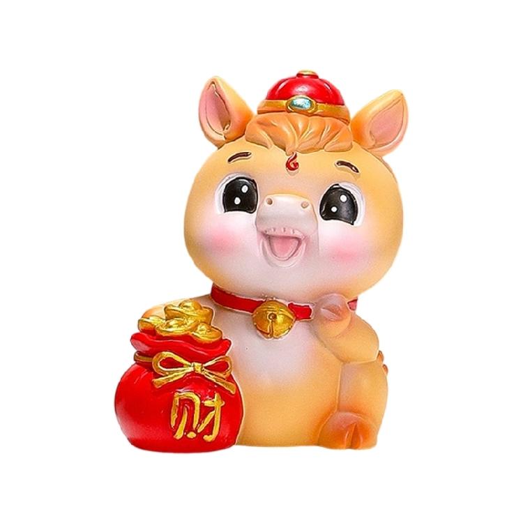

Chinese New Year Horse Figurines 2026 Resin Chinese Zodiacs Horse Statues Desktop Ornament for New Year Home Decors