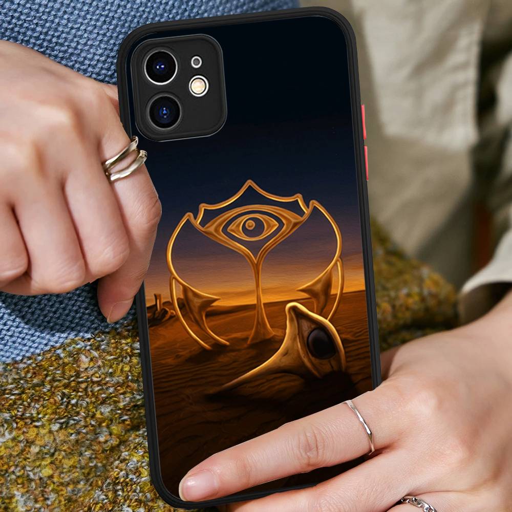 

T-tomorrowland Logo For iPhone Air 16 15 14 Plus 13 12 11 Pro Max Matte Cover Jelly Shockproof Phone Case iphone 11pro max