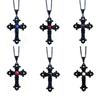 Y2K Chain Necklace Gothic Style Cross Necklace Gothic Cross Pendant Necklaces Cross Pendant Choker Religious Jewelry