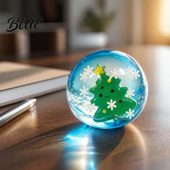 Sensory Fidget Toy Christmas Clear Stress Ball Toy Anxiety Relief with Santa Reindeer Balls Tree Snowflake Figure Soft Squeeze Party Favors Desktop