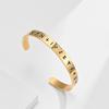 Titanium Steel Jewelry Nordic Viking Text Open Bracelet Viking Totem Mens and Womens Bracelet Handpiece
