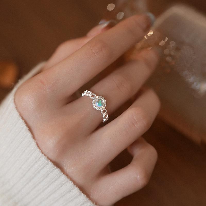Exquisite Gold Open Ring: Japanese & Korean Style, Diamond-Studded Thin Band, Stackable & Elegant Finger Jewelry