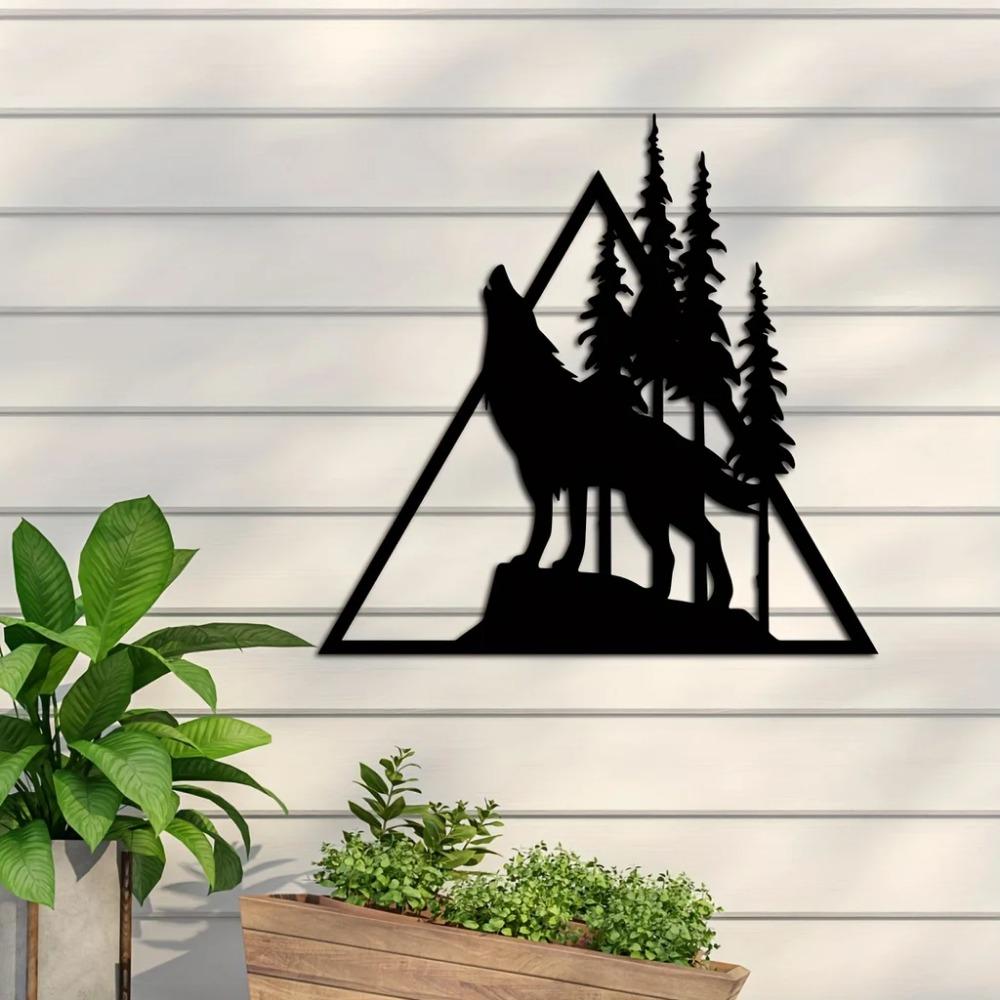 Metal Deer Art Wall Decor - Forest Deer Sign - Elegant Metal Forest Deer Wall Hanging - Stylish Wall Decor for Home