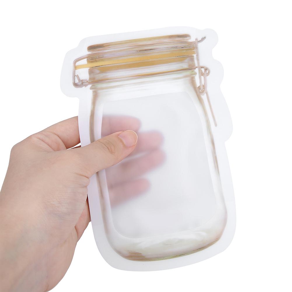 10 teile/satz Mehrzweck Tragbare Transparent Flasche Muster Abdichtung Lagerung Tasche für Snacks