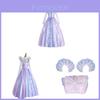 Wicked Grinda Cosplay-Kleid mit funkelndem Bustier für Fantasy-Spiel-Rollenspiel