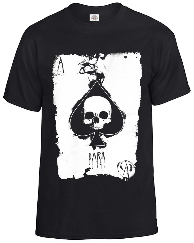ACE OF SPADES TSHIRT Card Rock Goth Punk Metal Biker Gothic Poker Cards tshirt 2XL