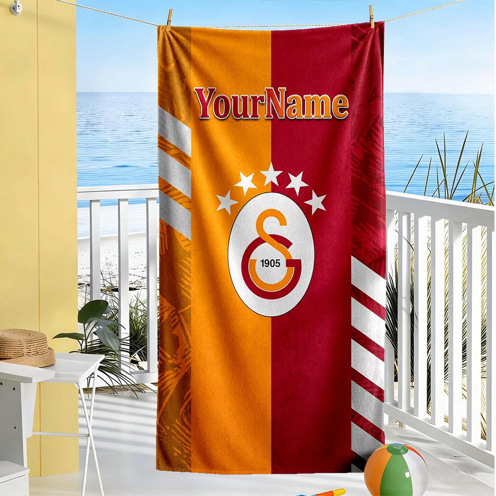Galatasaray Personalized Name Beach Towel Super Soft Absorbent
