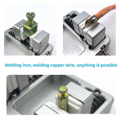 Heavy-duty Aluminum PCB DIY Welding Clamp With Temperature-resistant Jaw For Circuit Board Mounting Wire Conductor Clamp