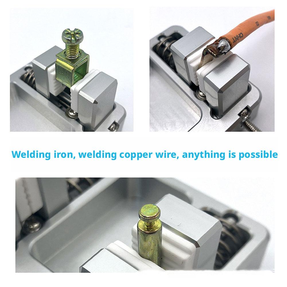 Heavy-duty Aluminum PCB DIY Welding Clamp With Temperature-resistant Jaw For Circuit Board Mounting Wire Conductor Clamp