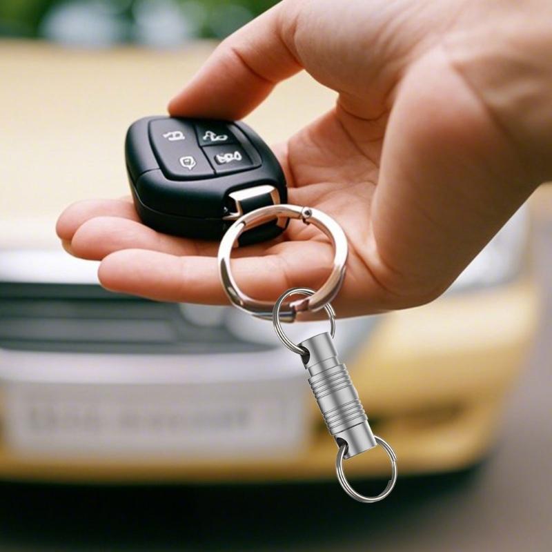 Multipurpose Rotating Carabiner Clip Keychain Charm Keyring Hook Metal Texture for Key Tool and Outdoor Equipment