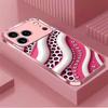 Trendy Pink Leopard Print mobile phones Glass phone case for iphone 17 pro max cover for iPhone 17 16 15 14 13 12 11pm Pro Plus