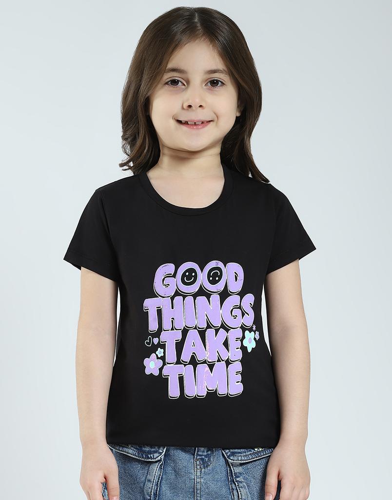 MONTE CARLO Girls Printed Round Neck Top ( Pack Of 2 )