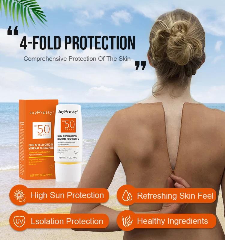 Crème solaire SPF 50, crème bloqueur solaire, Protection solaire, hydratante, pour le visage, le corps, soins de la peau, 50ml