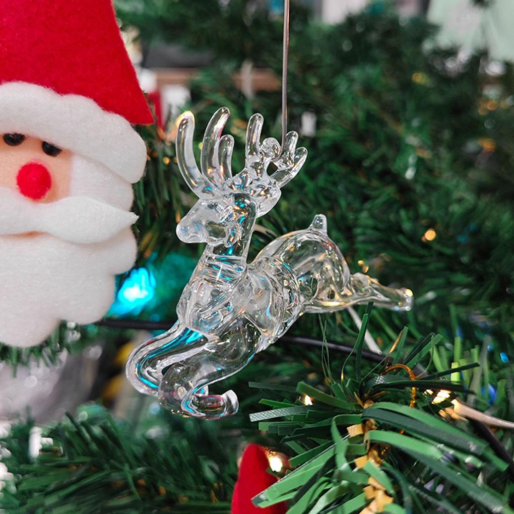 Christmas Tree With Remote Clear Ball Crystal Ball Hook, Christmas Decor With Crystal Hooks Tree Candles ,For Christmas  Decor