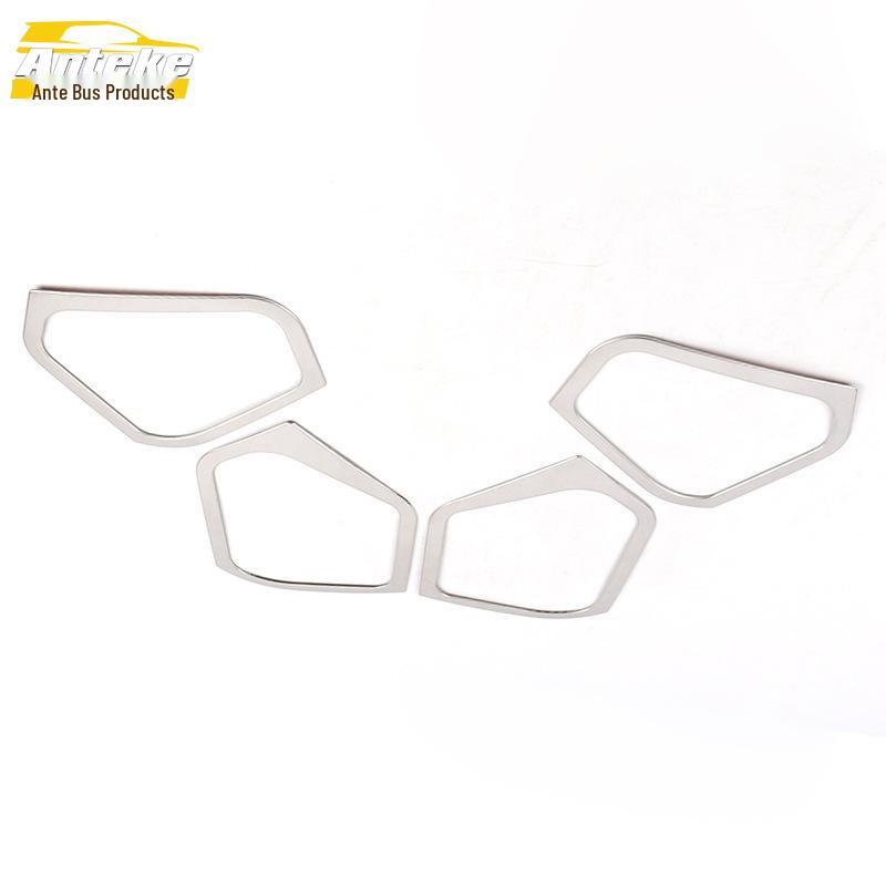 Mustang T70 Högtalarlåda Ljusring - Rostfri Högtalarkåpa Dekoration för Bilinteriör.