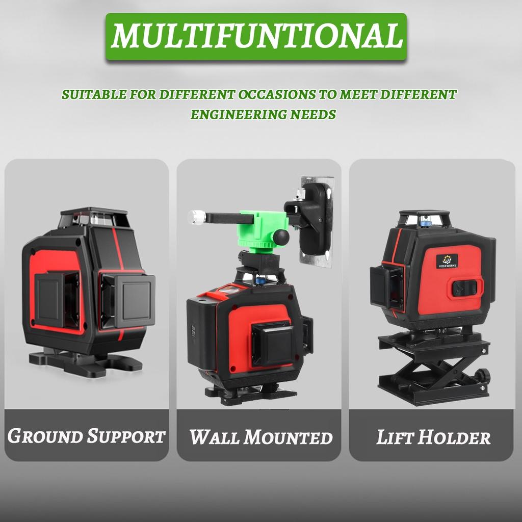 Laser Level 4D 16 Lines Level Bluetooth Auto Self-Leveling APP Control 360 Horizontal And Vertical Cross Green Laser Level