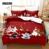 Red Christmas Bedding Set Duvet Cover Set 3d Bedding Digital Printing Bed Linen Queen Size Bedding Set Fashion Design