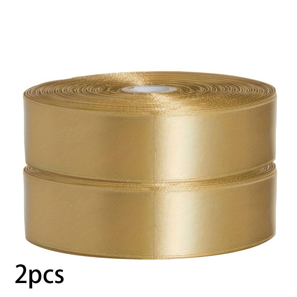 1/2/3 Stück elegantes goldenes Polyesterband, Gesamtlänge 25 Yards | Perfekt für DIY-Kuchendekoration, Geschenkverpackung und Partygeschenke