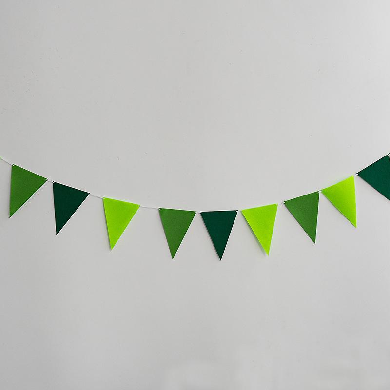 12 Flags Colorful Triangle Pennant Flags Garland Multicolor Felt Banner Bunting Flag for Home Baby Shower Birthday Party Decor 5