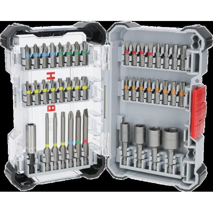 Coffret D'embouts De Vissage - Bosch - 2607017723 - 43 Pièces - Acier S2 - Boîte Pick and Click