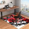 1PC Custom Name Roses Name Artwork Theme Floor Mat Ideal for Living Room, Game Rooms, Office, Bedroom,Floor Mat Playful Design