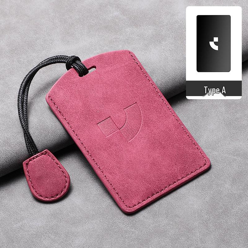 Ji Yue 01 Card Key Case: High-End 2023 Leather Protective Cover with Buckle