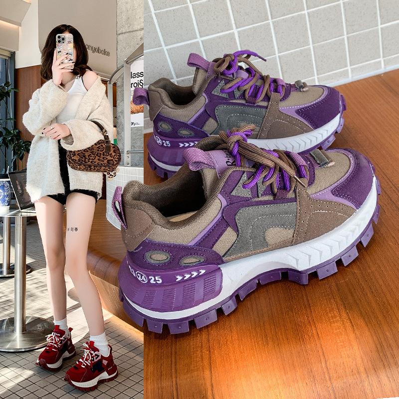 

Red women s 2 new spring fashion sneakers high sense 40 фиолетовый