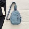 Denim Chest Bag Women's Shoulder Bag General Bag Lightweight Student Crossbody Bag