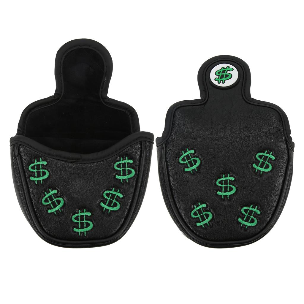 Putter Head Covers PU Leather Waterproof Sunscreen Putter Headcover      or with Magnetic Closure