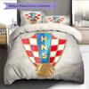 Croatia National Football Team Pattern Bedding Home Decoration Birthday Gift ( 1 Duvet Cover + 2 Pillowcase, Without Core),fan Merchandise.