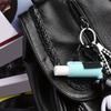 Elastischer Lippenstifthalter Schlüsselanhänger Clip-On Lippenpflegestift Organizer Lippenbalsam Etui Schlüsselanhänger Reise Geschenk für Frauen Mädchen