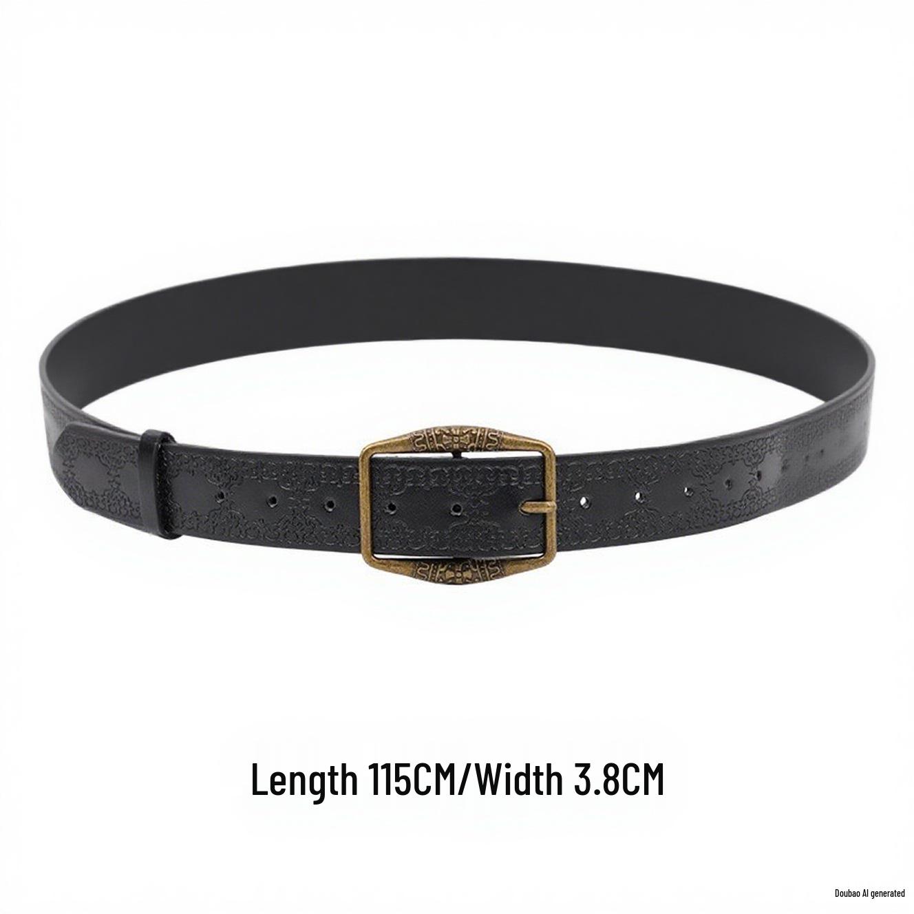

Женский этнический коричневый кожаный ремень 2025 года с пряжкой из сплава – Универсальный для джинсов