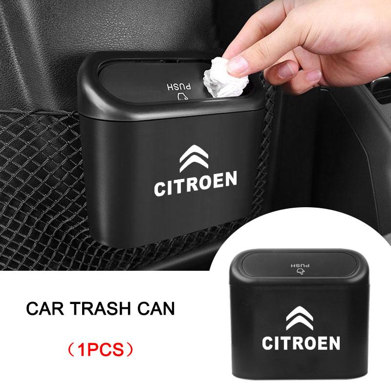 Car Trash Can Storage Box Vehicle Multifunctional Garbage Dust Case For Citroen C4 C3 C5 C1 C2 Berlingo Celysee Cactus Picasso Aircross Saxo