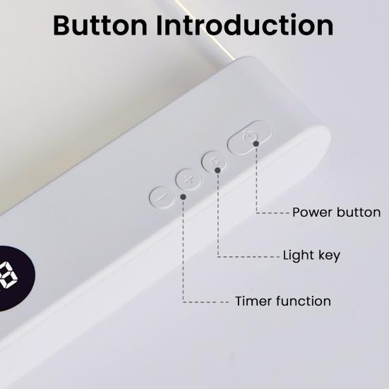 Wiederaufladbares LED-Seitenleselicht USB-Buchlampe mit dimmbarer Farbtemperatur & Timer Ultradünnes Design für Nachtlesen Studenten-Bettlampe