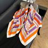 New 91 square scarf silk scarf female alphabet printing four seasons fashion landscape painting retro printing square scarf versatile