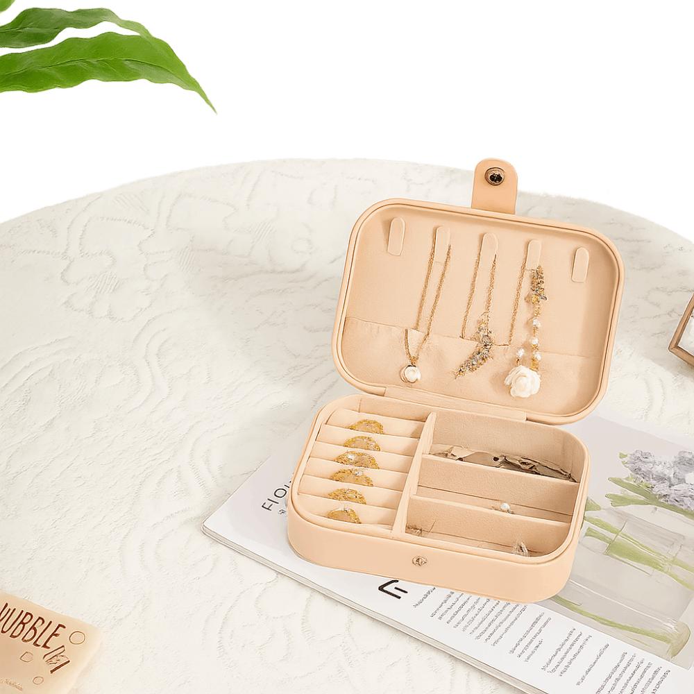 Square Necklace Ring Case Vintage Earring Organizer Lightweight Jewelry Storage Box  Girls