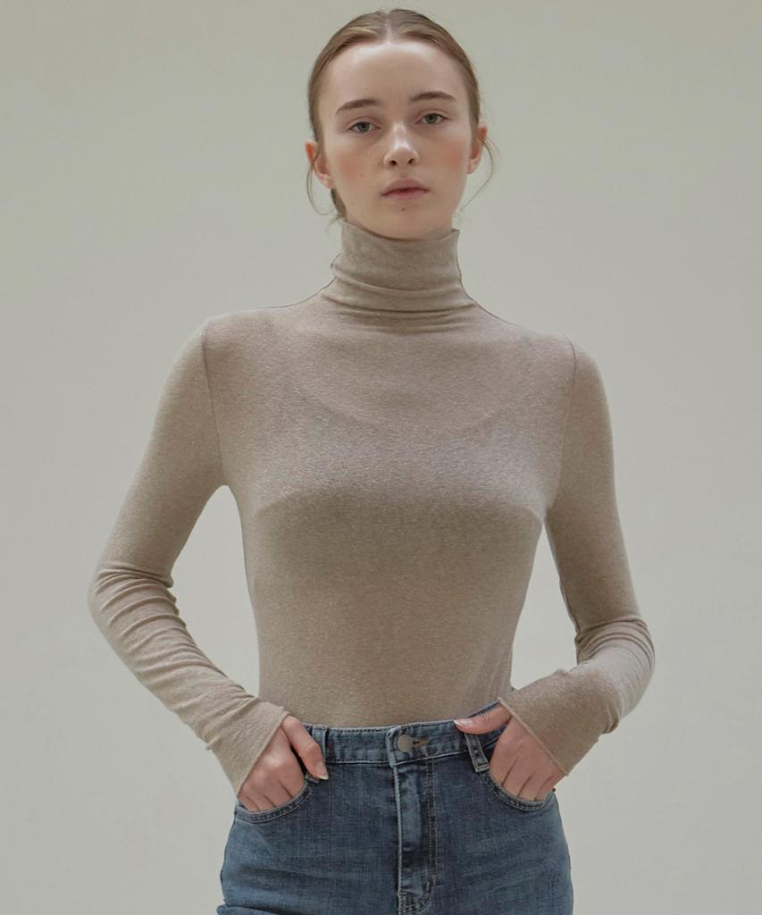 Nigaennikol [Essential] Turtleneck Slim Knit Top_5 Color (A Type)