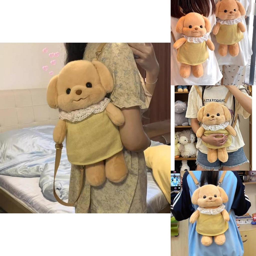 Adorable Small Nose Plush Backpack Toy Featuring Cute Sam Bear Poodle Dog Design