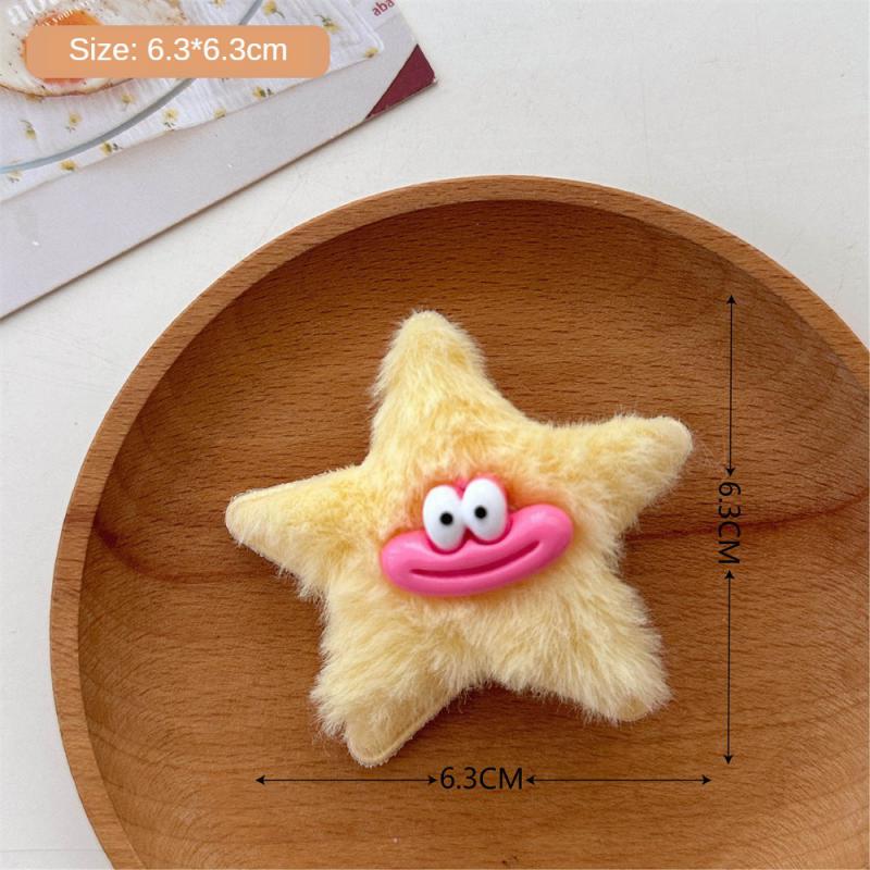 1/3/5Pcs Autumn Winter Hair Clips For Girl Woman Waterdrop Square Barrettes Solid Color Faux Fur BB Hairpins Soft Hair Accessory